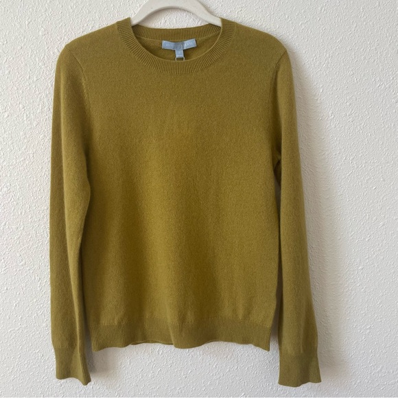 Antonio Melani Cameron Crewneck Sweater Pear Size Small 100% Cashmere Luxury - Picture 6 of 6